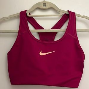 Nike Dri-Fit Racerback Sports Bra - Pink Medium